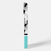 Monogram Turquoise Soccer Ball Muster Case-Mate iPhone Hülle (Rückseite / Links)