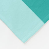 Monogram Turquoise Streifen Modernes Herzmuster Fleecedecke (Ecke)