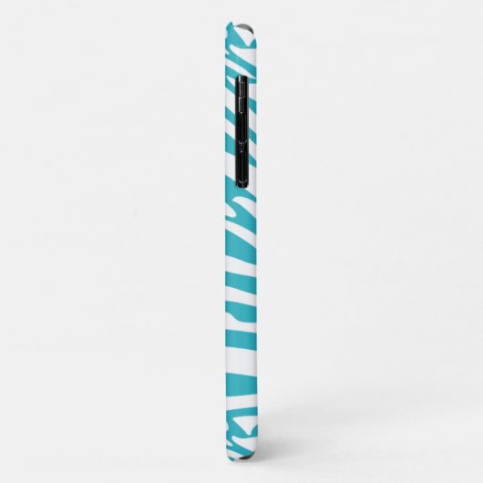Monogram Turquoise Striped Zebra Muster Trendy Case-Mate iPhone Hülle (Hinten/Links)