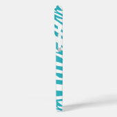 Monogram Turquoise Striped Zebra Muster Trendy Case-Mate iPhone Hülle (Rückseite / Links)