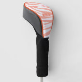 Monogram Turquoise Striped Zebra Muster Trendy Golf Headcover (angewinkelt)
