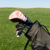 Monogram Turquoise Striped Zebra Muster Trendy Golf Headcover (In SItu)