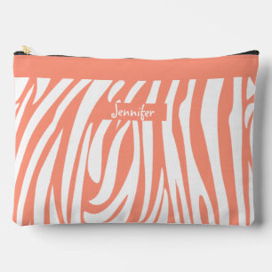 Monogram Turquoise Striped Zebra Muster Trendy Zubehörtasche