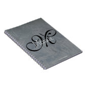 Monogram Tuscan Slate Imitate beenden Notizblock (Rechte Seite)
