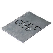 Monogram Tuscan Slate Imitate beenden Notizblock (Linke Seite)