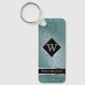 Monogram Twinkle Glitzer - Aquamarin Schlüsselanhänger (Vorderseite)