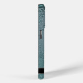 Monogram Twinkle Ombre - Aquamarin Case-Mate iPhone Hülle (Rückseite / Rechts)