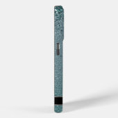 Monogram Twinkle Ombre - Aquamarin Case-Mate iPhone Hülle (Rückseite / Rechts)