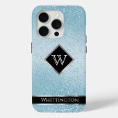 Monogram Twinkle Ombre - Baby Blue Case-Mate iPhone Hülle (Rückseite)