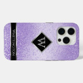 Monogram Twinkle Ombre - Lila Case-Mate iPhone Hülle (Rückseite (Horizontal))