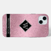 Monogram Twinkle Ombre - Pink Case-Mate iPhone Hülle (Rückseite (Horizontal))