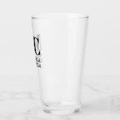 Monogram Two Initial Name Personalisiert Glas (Links)