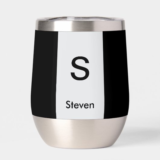 Monogram Two Tone Modern Black and Light Gray (Rückseite)