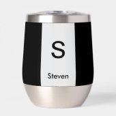 Monogram Two Tone Modern Black and Light Gray (Vorderseite)