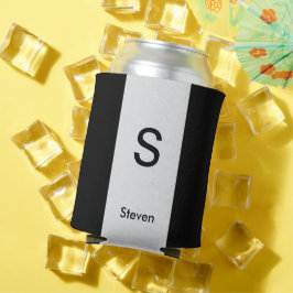 Monogram Two Tone Modern Black and Light Gray Dosenkühler