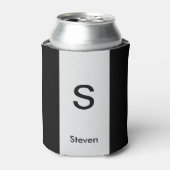 Monogram Two Tone Modern Black and Light Gray Dosenkühler (Kanne Vorderseite)