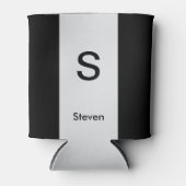 Monogram Two Tone Modern Black and Light Gray Dosenkühler (Vorderseite)