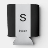 Monogram Two Tone Modern Black and Light Gray Dosenkühler (Rückseite)