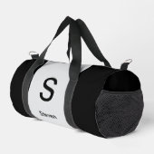 Monogram Two Tone Modern Black and Light Gray Duffle Bag (Rechte Ecke)