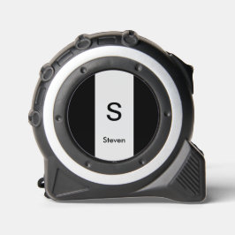 Monogram Two Tone Modern Black and Light Gray Maßband