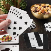 Monogram Two Tone Modern Black and Light Gray Spielkarten (In Situ)