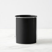 Monogram Two Tone Modern Black and Light Gray Tasse (Zentrum)