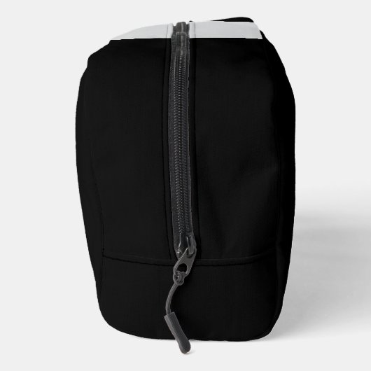 Monogram Two Tone Modern Black and Light Gray Waschbeutel (Rechts)