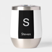 Monogram Two Tone Modern Black and White (Vorderseite)