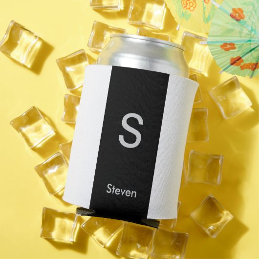 Monogram Two Tone Modern Black and White Dosenkühler (In Situ Sommer)