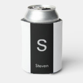 Monogram Two Tone Modern Black and White Dosenkühler (Kanne Rückseite)