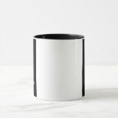 Monogram Two Tone Modern Black and White Tasse (Zentrum)