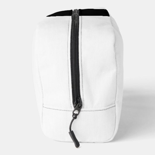 Monogram Two Tone Modern Black and White Waschbeutel (Rechts)