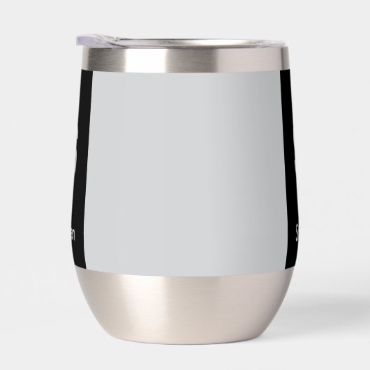 Monogram Two Tone Moderne Schwarz und Grau (Rechts)