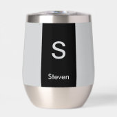 Monogram Two Tone Moderne Schwarz und Grau (Vorderseite)