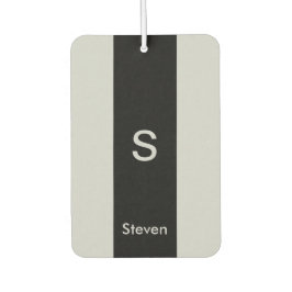 Monogram Two Tone Moderne Schwarz und Grau Autolufterfrischer