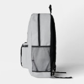 Monogram Two Tone Moderne Schwarz und Grau Bedruckter Rucksack (Rechts)