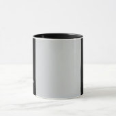 Monogram Two Tone Moderne Schwarz und Grau Tasse (Zentrum)