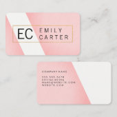 Monogram Two Tone Visitenkarte (Vorne/Hinten)