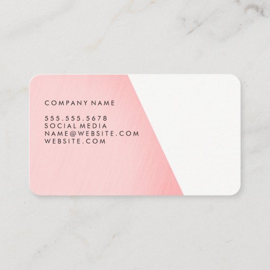 Monogram Two Tone Visitenkarte (Rückseite)