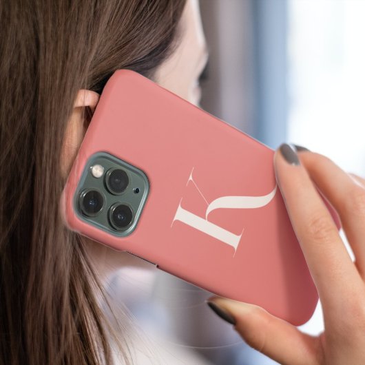 Monogram Typografie Blush Pink Feminine Girl Case-Mate iPhone Hülle