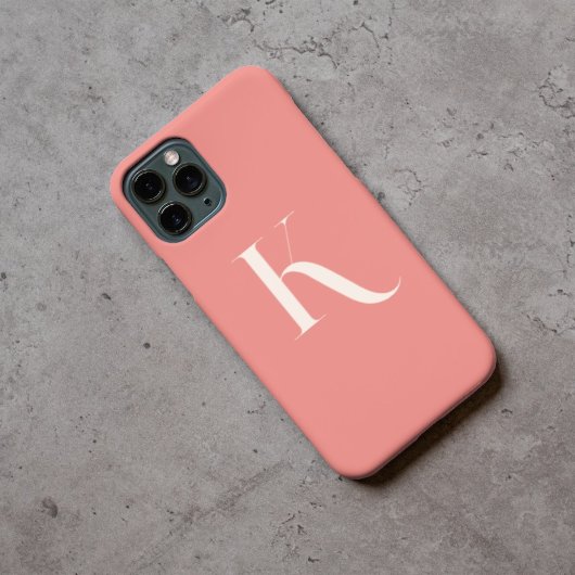 Monogram Typografie Blush Pink Feminine Girl Case-Mate iPhone Hülle