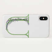 Monogram U Lavendel Eucalyptus Case-Mate iPhone Hülle (Rückseite (Horizontal))