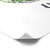 Monogram U Lavendel Eucalyptus Kinderzimmer Poster (Ecke)