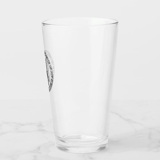 Monogram U - Viking Style - Pint Glass Glas (Links)