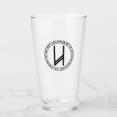 Monogram U - Viking Style - Pint Glass Glas (Vorderseite)