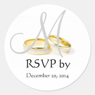 Monogram-UAWG Stickers mit Hochzeitsring grau