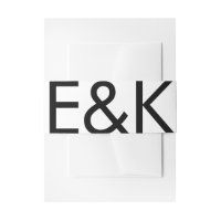Monogram Ultra Modern Bold Big Simple Wedding