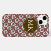 Monogram und Daisies Case-Mate iPhone Hülle (Rückseite (Horizontal))