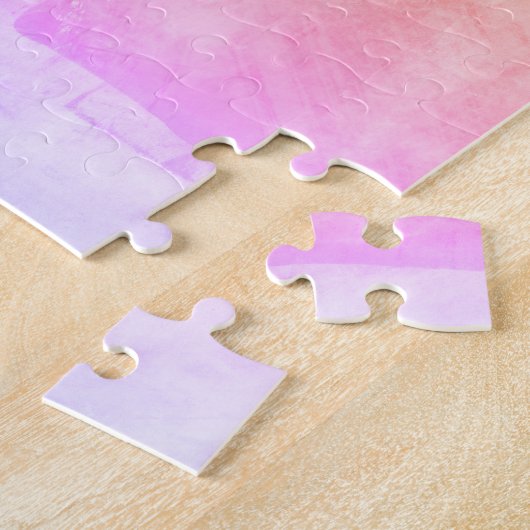 Monogram und farbenfrohe Fading Ombre Gradient Puzzle (Seite)