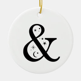 Monogram und HimmelsAmpersand Keramik Ornament